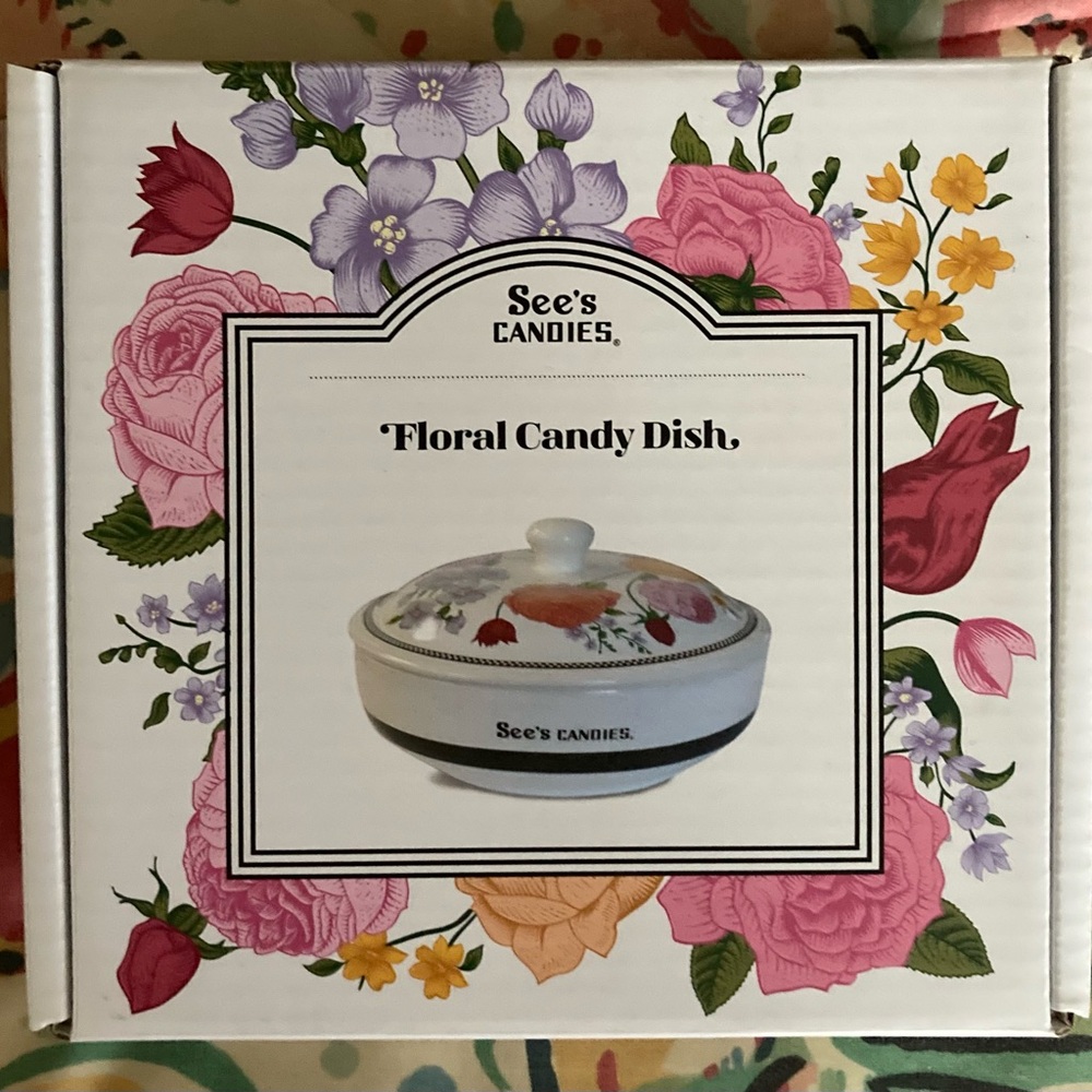 🍬SEE’S🍬Candy Floral Candy Dish